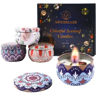 Duftkerzen Geschenkset für Frauen, hergestellt aus 100% Soja Wachs-Lavendel, Jasmin, Rose, Vanille Aromatherapie Kerze Geburtstagsgeschenke für Frauen Freundin Mama Bad Spa