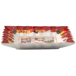 Villeroy & Boch Gebäckteller, Rot, Groß