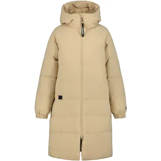 Steppmantel ICEPEAK "D OVERSIZE STEPPMANTEL ADATA", Damen, Gr. 42, beige, Steppware, Obermaterial: 95% Polyester, 5% Elasthan. Futter: 100% Polyester. Wattierung: 100% Polyester, Basic ca. Mitte Oberschenkel, elastischer Bund mit innenliegendem Gummizug, Mäntel Steppmantel, mit Reißverschluss vorn