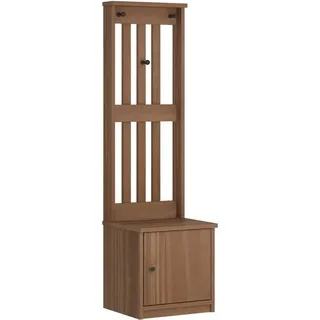 Garderobenständer SANDNES 45x40x159,5 cm Massivholz Kiefer - Braun, Bunt