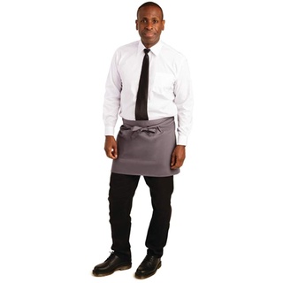 Whites Chefs Clothing B157 Kurze Bistroschürze, Grau