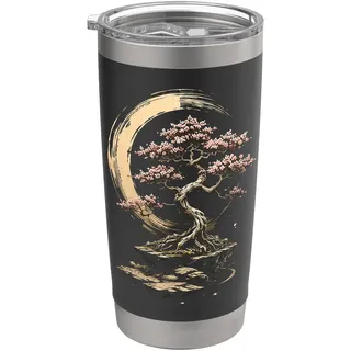 Spirituelles Zen Bonsai Kunst Design Doppelwandiger Edelstahl-Thermobecher