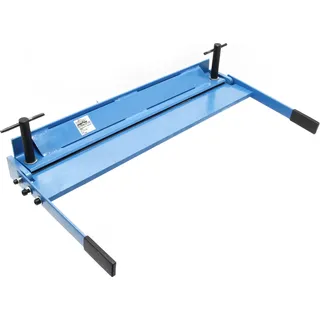 Wiltec Blechbiegemaschine 630 mm Arbeitsbreite, max. 135° Biegewinkel, Abkantbank zum Blech Abkanten aus Gusseisen in Blau und Grau