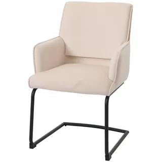 MCW Freischwinger Beige , Textil , 54x89x58 cm , Esszimmer, Stühle, Schwingstühle