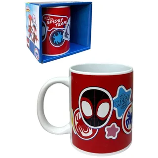 CARTOON Keramiktasse Spidey Marvel Modell Mug 350ml Kinder-Frühstückstasse mit Box