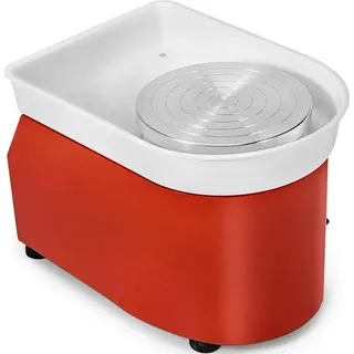 Elektrische Draisscheibe - Roter Keramik - 25CM - Handwerk - Potterscheibe - Rot
