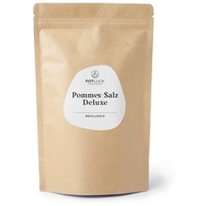 Potluck | Refill Pommes Salz Deluxe | Gewürzmischung im Refillpack | 90g | Vegan, glutenfrei und mit natürlichen Inhaltsstoffen
