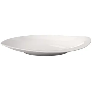 Villeroy & Boch New Cottage Special Serve Salad Flache Schale, 34 cm, Premium Porzellan, Weiß