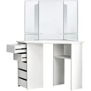 ML-Design Schminktisch Weiß, 110/141,5/54 cm, , Holz - 54x141.5x110 cm , Schlafzimmer, Schminktische