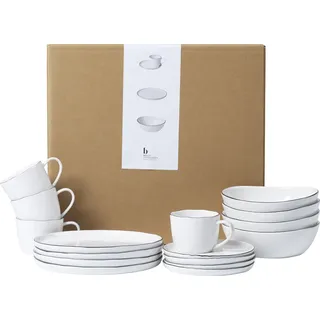 Broste Copenhagen Salt Frühstücksset 16-teilig - Weiß