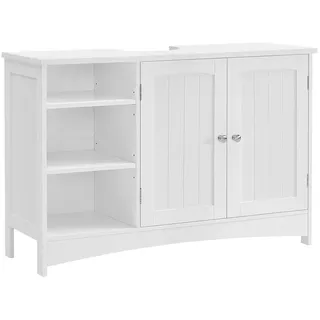 VASAGLE Waschbeckenunterschrank, 30 x 90 x 60 cm Weiß