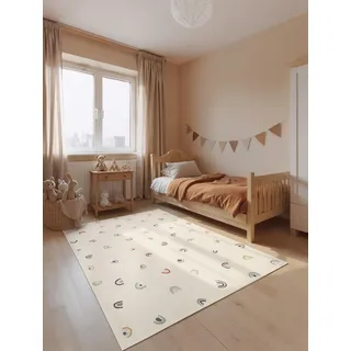 HANSE HOME Ravi Kinderteppich 120 x 170 cm Beige/Weiß