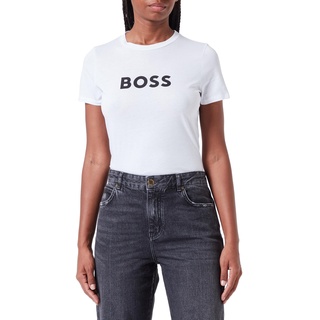 BOSS Damen C_elogo_5 Sweatshirt, White100, M EU