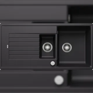 Blanco ZIA 6 S links Einbauspüle anthrazit Drehknopfventil 1000 x 500 mm