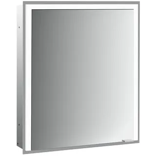 emco prime 3 Spiegelschrank, 600mm, eine Tür mit Anschlag links, Unterputzmodell, 949717300, Farbe: aluminium/weiss