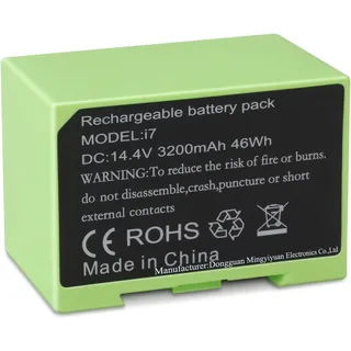 4624864 ABL-D1 i7 Batteriewechsel für iRobot Roomba e and i Series i7+ 7150 7550 i3 3150 i3+ 3550 i4 4150 i4+ Lithium Ion Battery Extended Life (14.4V 46Wh)