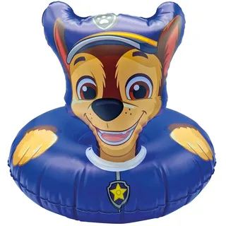 Happy People PAW Patrol Schwimmring mit 3D Chase Kopf und Schwanz, aufgeblasen ca. 54 cm, unaufgeblasen ca. 60 cm, ca. 54cm*59cm*41cm