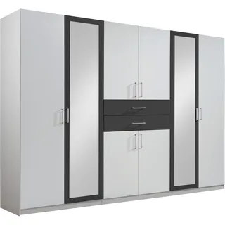 WIMEX Drehtürenschrank Diver 270 x 207 x 58 cm Weiß/Grau