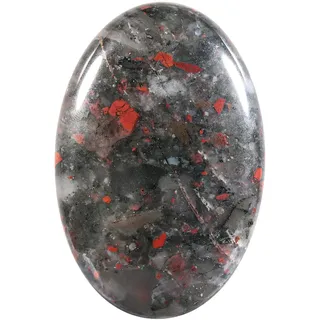 KYEYGWO Afrika Blutstein Reiki Heilung Kristall Palmenstein, Oval Sorgen Stein Taschen Daumenstein Worry Stone Taschensteine Massagesteine für Meditation, Stress abbauen