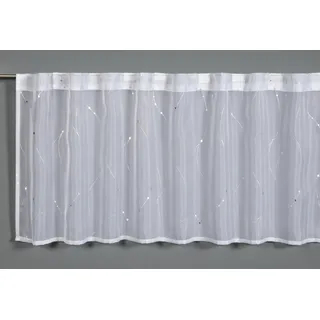 Sehlbach Bistrogardine Voile Foilprint, weiß, 140 x 45 cm