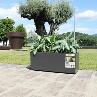 Euro3Plast Blumenkasten 99,5 x 39,5 x 39,5 cm Anthrazit