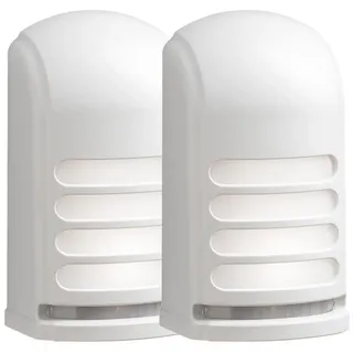 Konstsmide 2er Set LED Außenleuchte mit Bewegungsmelder, Gartenlampe, Wandleuchte, Batterie