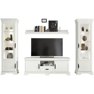 OTTO home Wohnwand »Royal« weiß, B:314cm H:192cm T:46cm, Holzwerkstoff, Kastenmöbel-Sets, Wohnwand, exclusiv Design im Landhausstil