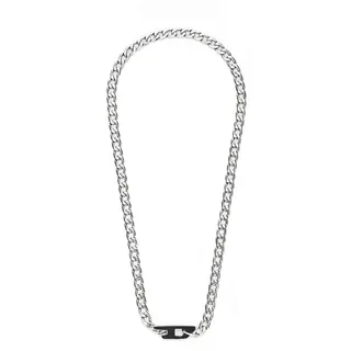 Diesel Herrenhalskette aus 2-farbigem Edelstahl mit Karabinerverschluss