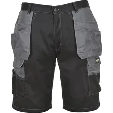 Portwest, Herren, Shorts, Mens Granite Holster Pocket Shorts, Schwarz, (M)