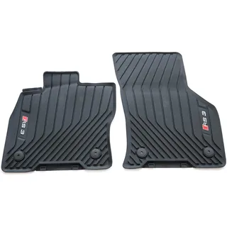 Audi 8Y1061221B041 Gummi Fußmatten Premium Allwettermatten 2X Gummimatten vorn, schwarz, mit RS3 Schriftzug, Nicht für Mild-Hybrid (MHEV)