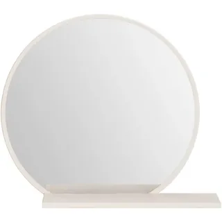 Xora Wandspiegel , Kaschmir , Glas, Holzwerkstoff , rund , 65x56x17 cm , Ablage , Spiegel, Wandspiegel