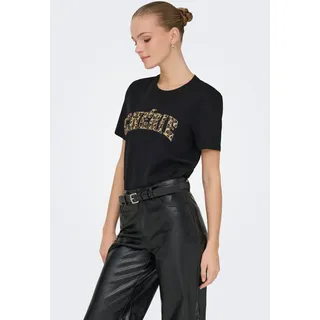 Only T-Shirt »ONLDITTE LIFE RHNSTN S/S ANIMAL TOP JRS«