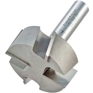 Trend 37/12 x 1/2 TC Professioneller 90° 1/2 Zoll Schaft Einzelrille Trimmer-Bit 37/12 x 1/2 TC-Durchmesser 25 mm Schnittlänge 12 mm Oberfräsen-Bit Wolframkarbidspitze