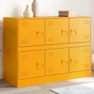 vidaXL Sideboard Senfgelb 99x39x73 cm Stahl - Gelb