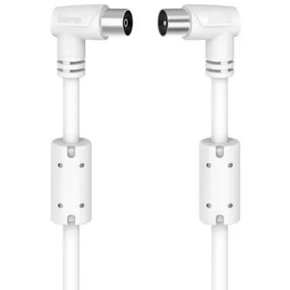 Hama Antennenkabel Koax-Stecker - Koax-Kupplung 1,5 m Weiß