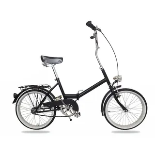 20 Zoll Klapprad Klappfahrrad Faltfahrrad Faltrad Camping Fahrrad NEU MILE BIKE . - schwarz - 13 Zoll