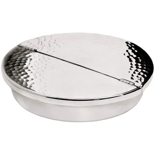 EDZARD Klapp-Aschenbecher Madras, gehämmert, schwerversilbert, Durchmesser 13 cm, Höhe 2,5 cm