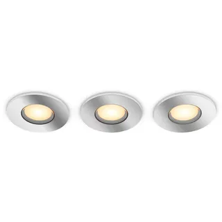 Philips Einbaustrahler 3er Pack rund Silber/Aluminium/Chrom