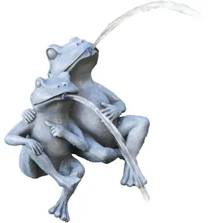 Teichfigur "Frosch-Paar", 28x18x30cm - Grau