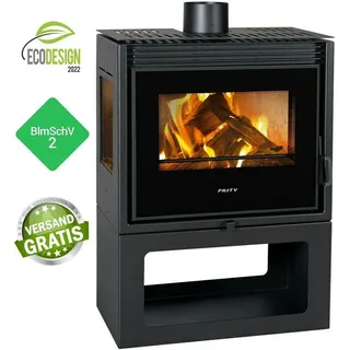 EEK A+ - Kaminofen Hölzerner mit 3 Scheiben Kamin Panorama Prity PM3-TV - 13 KW