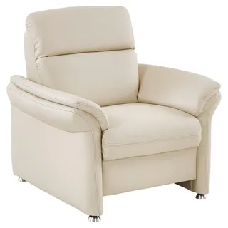 Beldomo Premium Sessel , Creme , Leder , Echtleder , Rindleder , 98x96x92 cm , Goldenes M , Fußauswahl, Lederauswahl , Wohnzimmer, Sessel, Sonstige Sessel