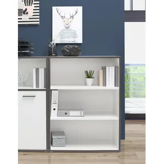 Forte Keflav Aktenregal 84,5 x 41,5 x 115,1 cm grau/weiß