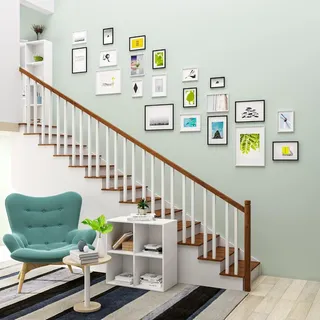 Fotolijstset - Fotolijsten - Displayrahmen - Nachhaltiges Kunststoff und Glas - Vielseitige Wand- oder Tischmontage - Geeignet für mehrere Größen - 10x15cm bis 50x70cm - Schwarz, Weiß, Silber, Gold, Rot, Bronze, Blau, Grün