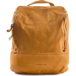 HAROLD'S Leder Rucksack Laptoprucksack mit Laptopfach Submarine Notebook Backpack Yellow senfgelb - Gelb