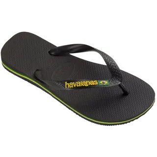 HAVAIANAS Brasil Logo Zehentrenner, Schwarz 33/34