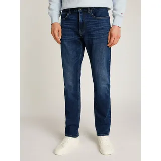 Straight-Jeans TOMMY HILFIGER "CORE DENTON", Herren, Gr. 40, Länge 36, blau (dunkelblau), Denim/Jeans, Obermaterial: 94% Baumwolle, 4% Elastomultiester, 2% Elasthan, straight fit, Jeans Straight-Jeans