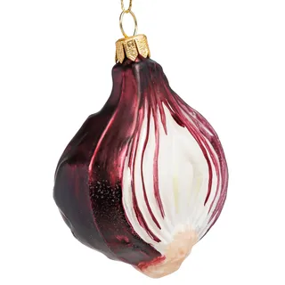 SIKORA Rote Zwiebel besondere Weihnachtskugel Glas Weihnachtsmann Christbaumschmuck Deko Figur Weihnachten Anhänger Ornament - Premium Line - BS060