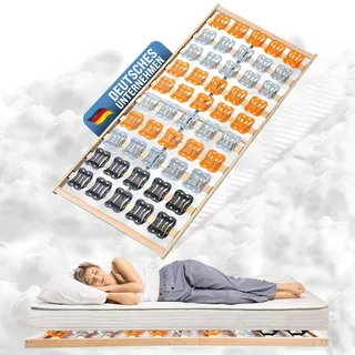 Coemo Tellerlattenrost CubiFlex 100 x 200 cm 7-Zonen starr Tellerrahmen zur Selbstmontage
