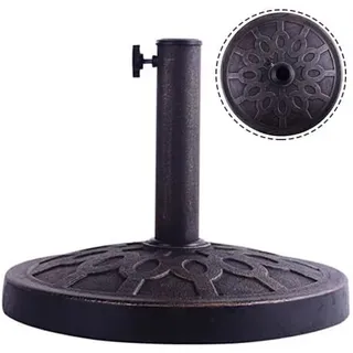 COSTWAY Sonnenschirmständer Marktschirmständer Sonnenschirmfuß Balkonschirmständer Sonnenschirm Ständer rund bronzen