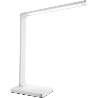 Tectake tectake® Schreibtischlampe LED, dimmbar, klappbar, 5W - weiß